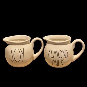 Rae Dunn Set of 2 - "Soy" and "Almond Milk"